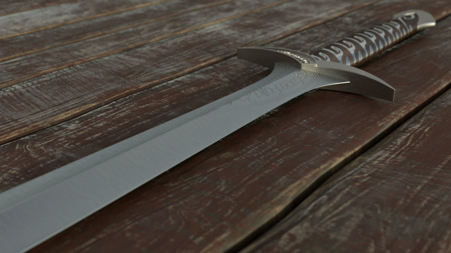 Sting Sword Lord Of The Rings Frodo 3D model_5
