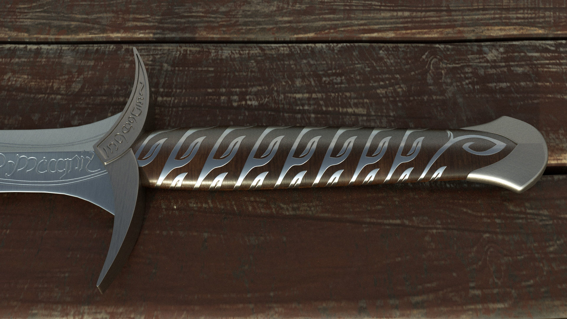 Sting Sword Lord Of The Rings Frodo 3D model_4