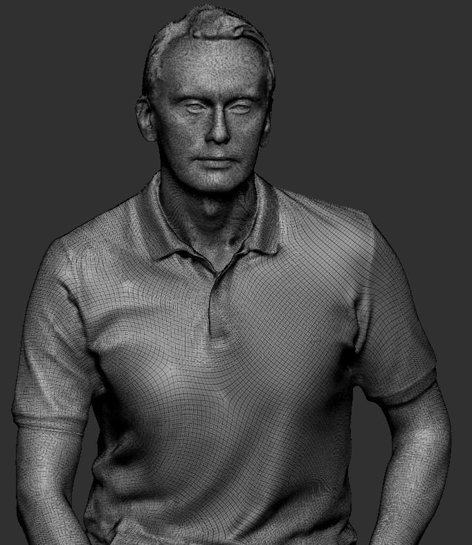 Man in casual style sitting 236 Low-poly 3D model_4