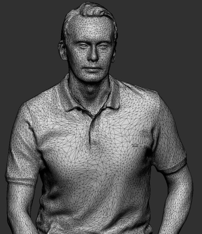 Man in casual style sitting 236 Low-poly 3D model_6