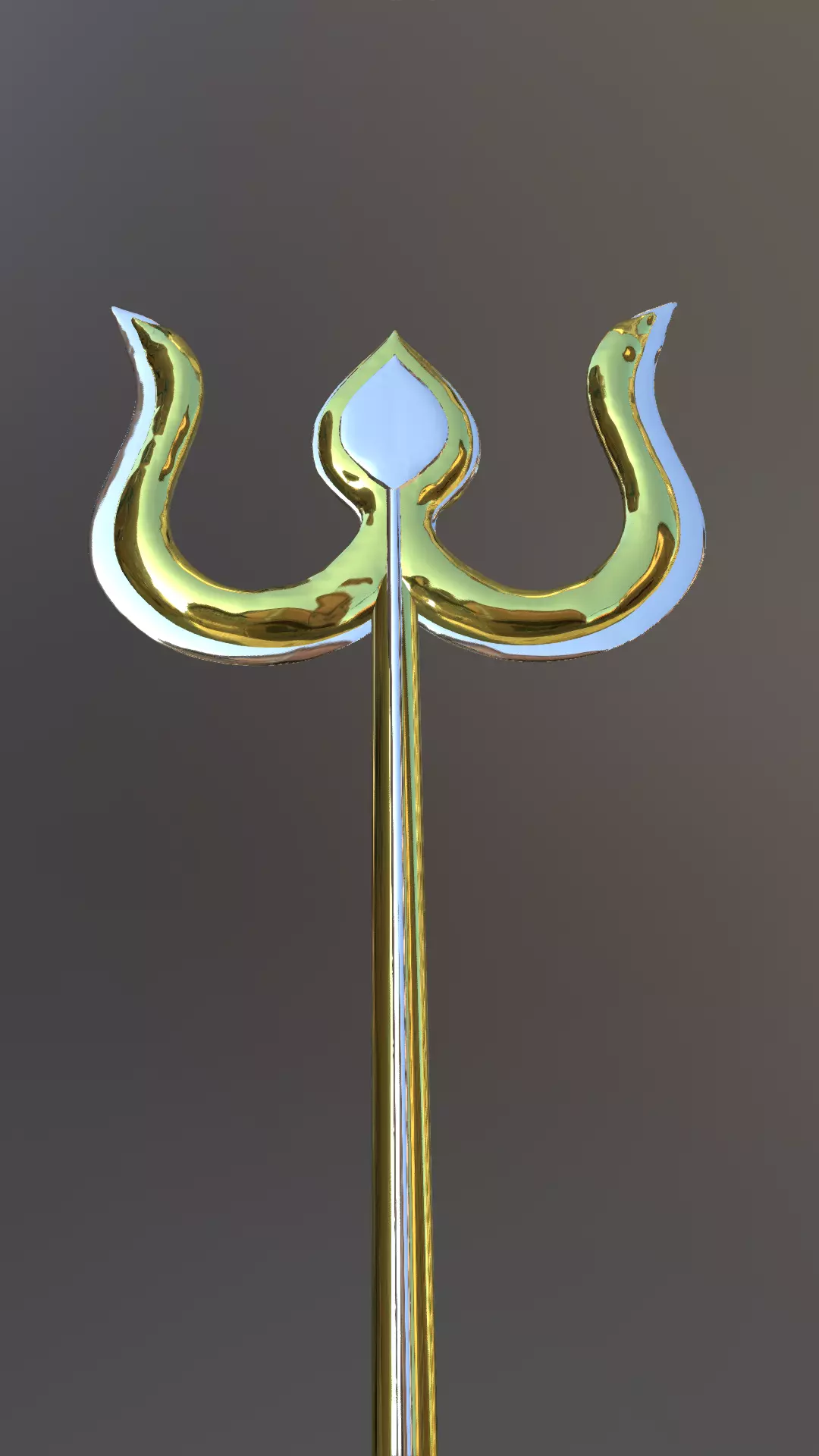 Holy Trident of Lord Shiva - Holy weapon trishool - Trident 3D model