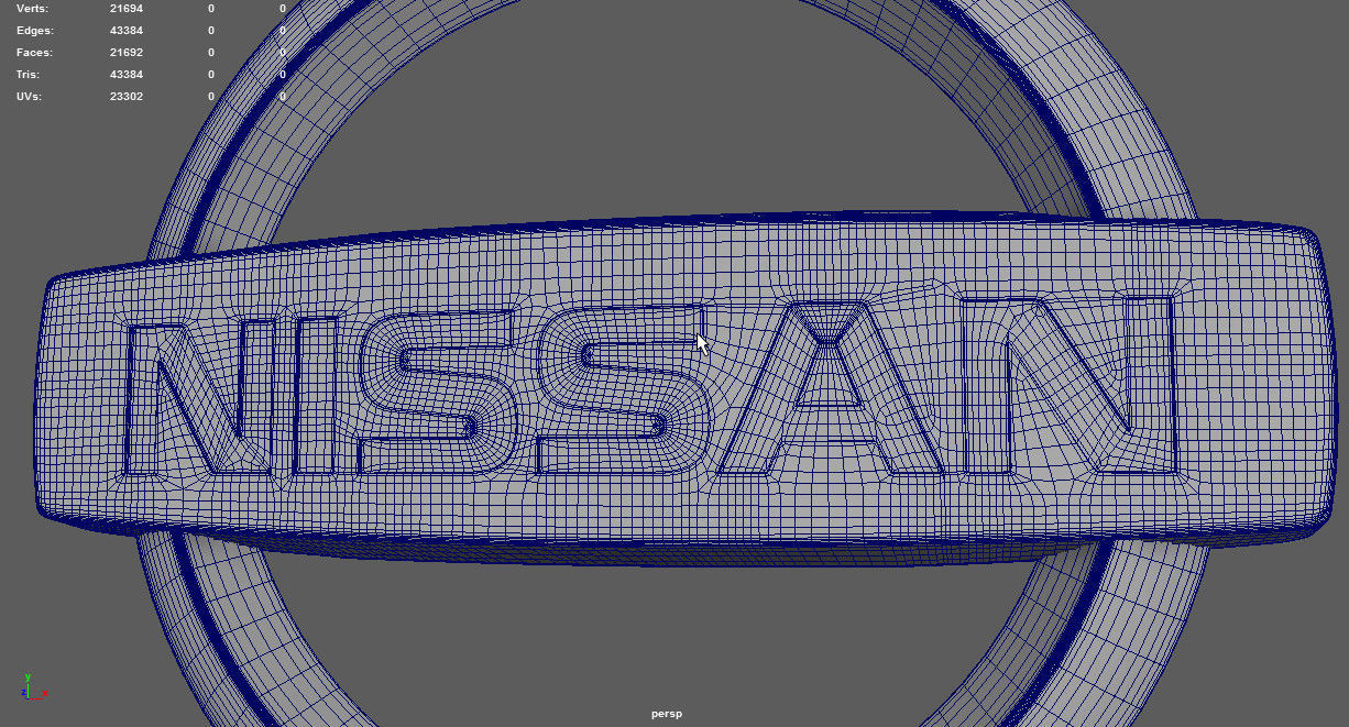 Nissan logo 3D model_7