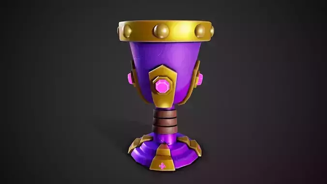Stylized Cup - Tutorial Included  Low-poly 3D model