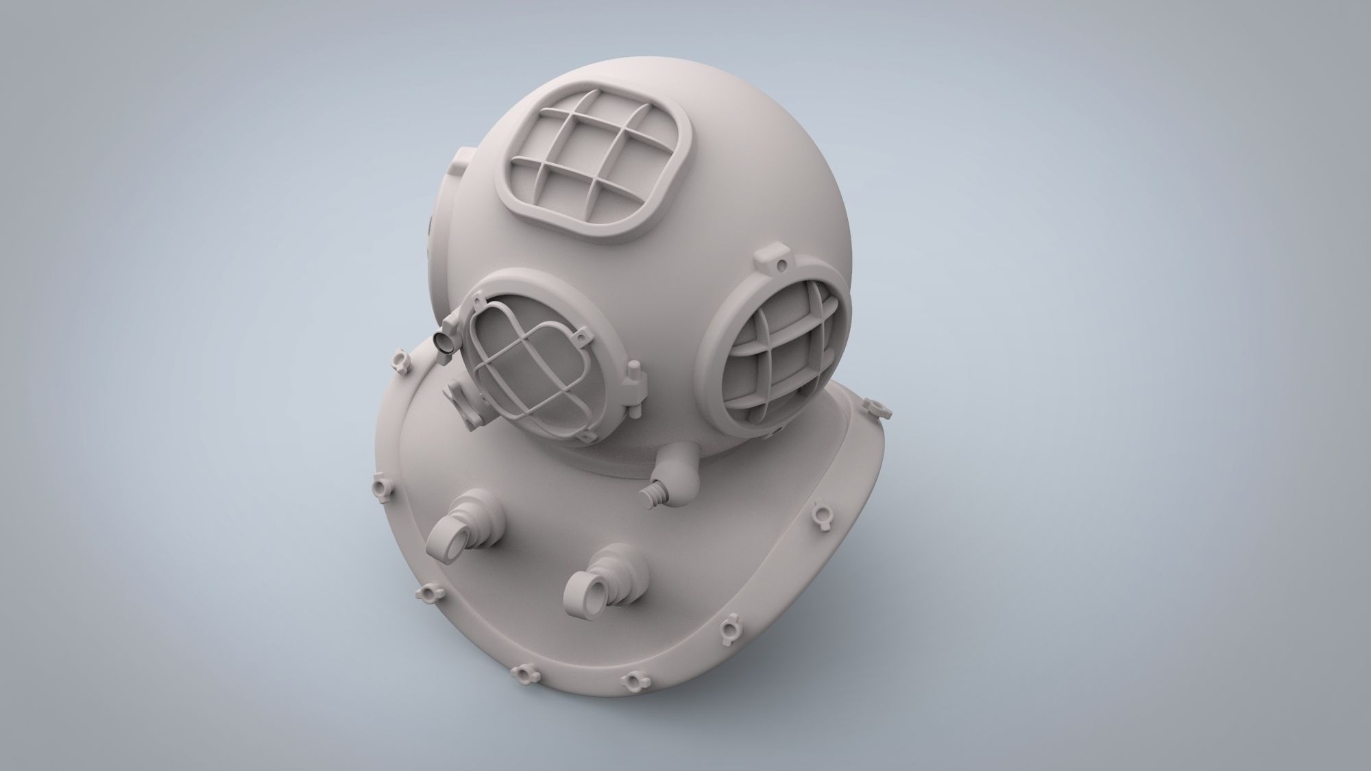 Diving Helmet 3D model_3