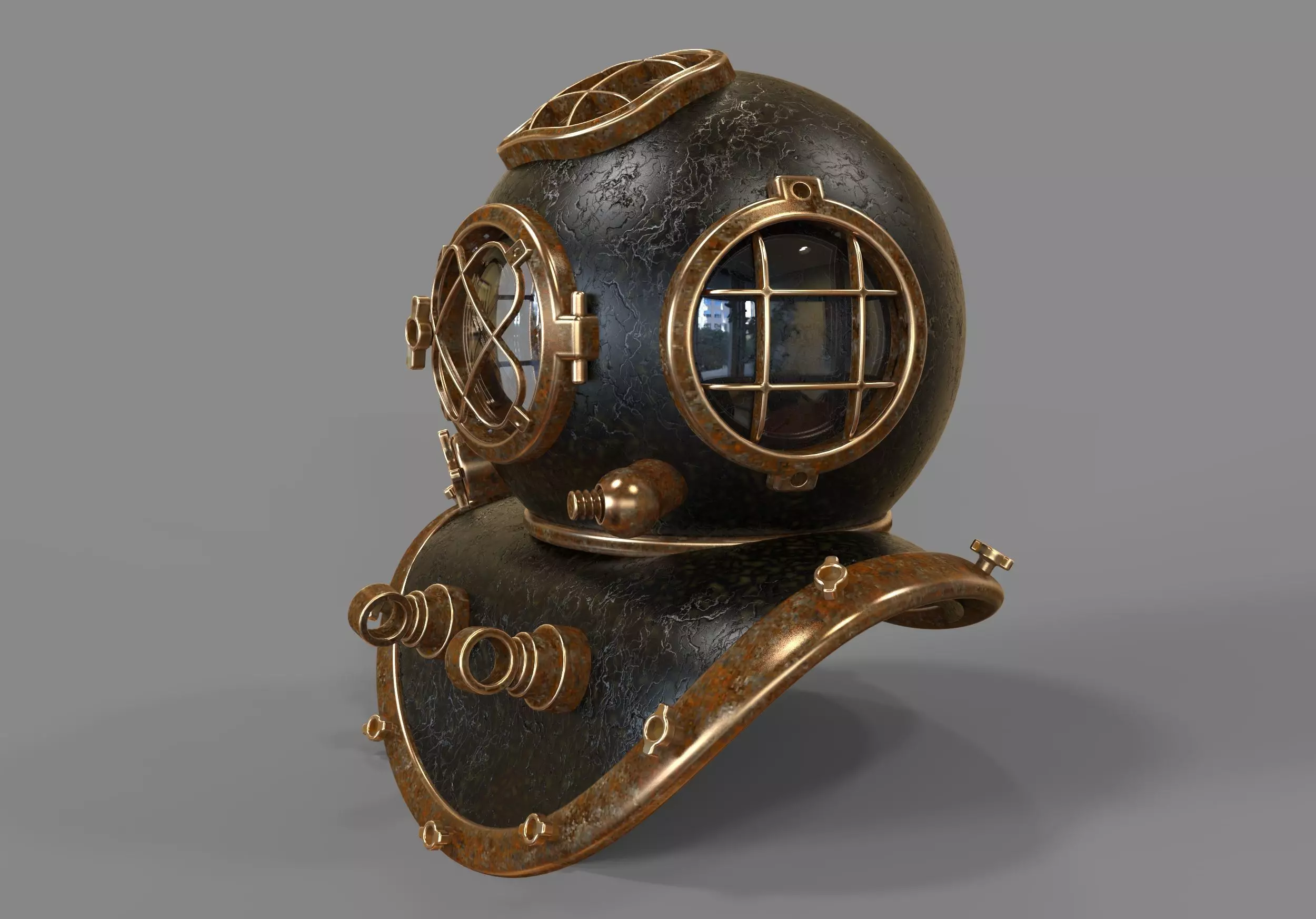 Diving Helmet 3D model_0
