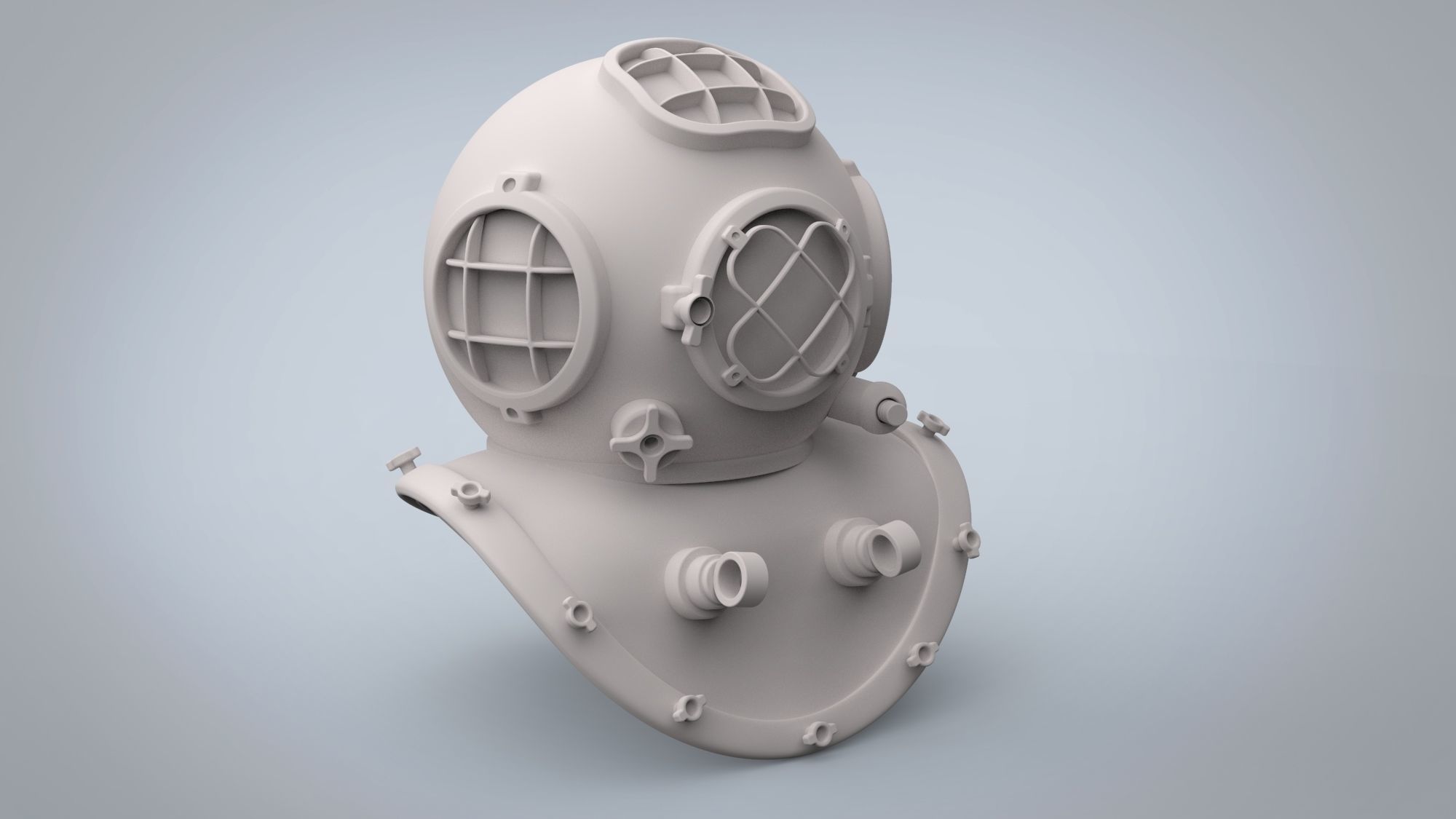 Diving Helmet 3D model_2
