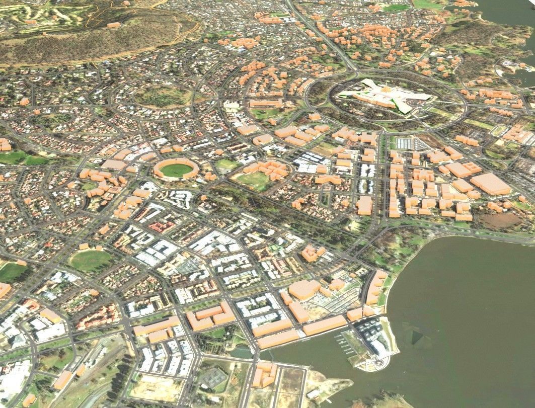 Cityscape Canberra Australia 3D model_7