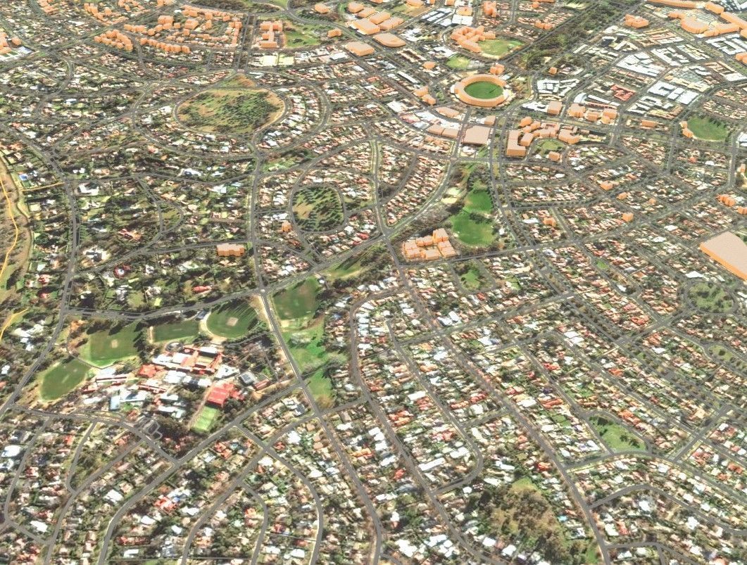Cityscape Canberra Australia 3D model_5