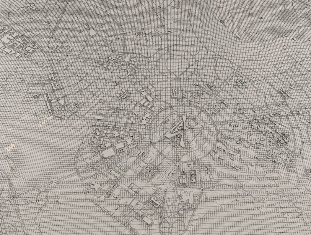 Cityscape Canberra Australia 3D model_9