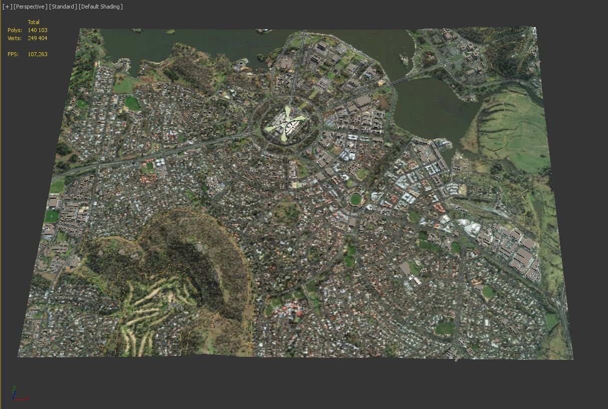 Cityscape Canberra Australia 3D model_10