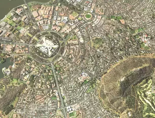 Cityscape Canberra  Australia 3D model