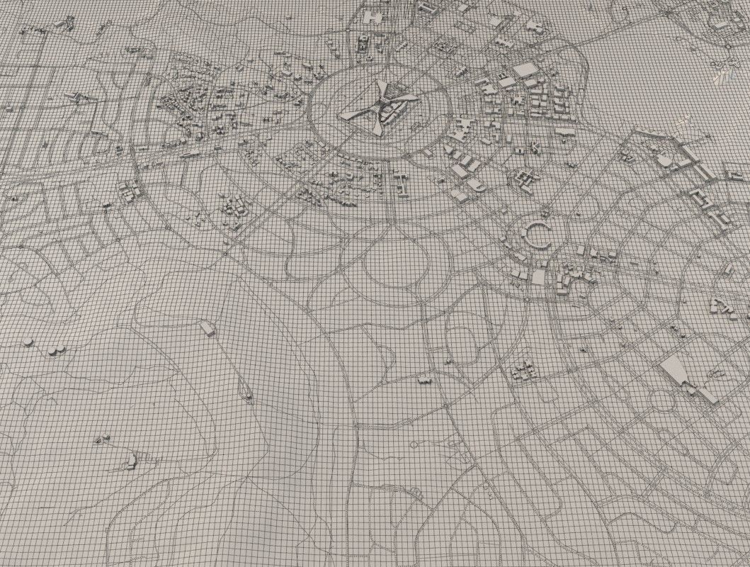 Cityscape Canberra Australia 3D model_8