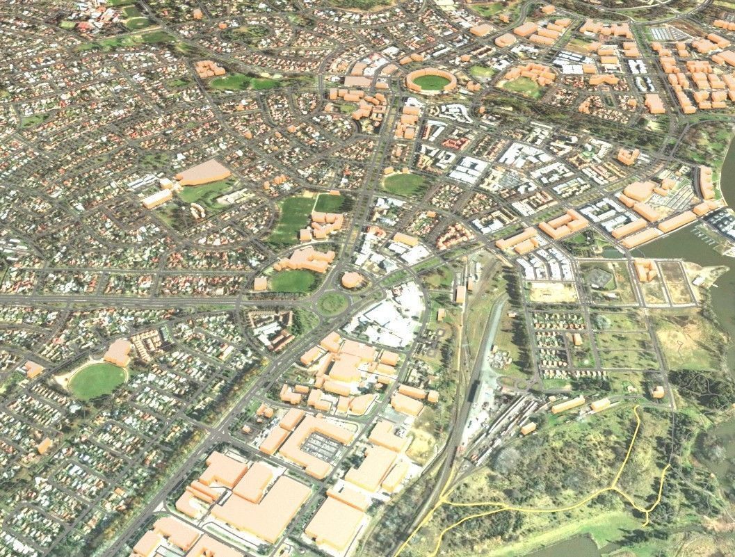 Cityscape Canberra Australia 3D model_4
