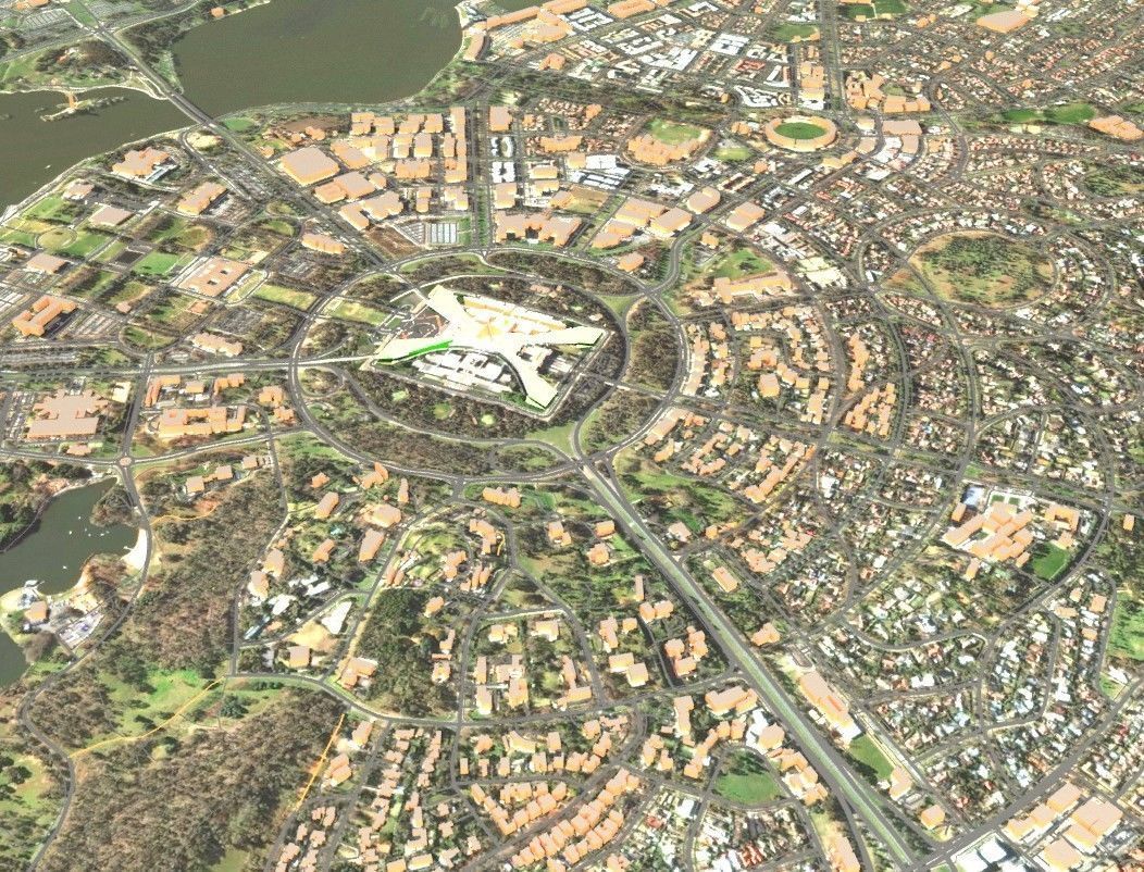Cityscape Canberra Australia 3D model_6