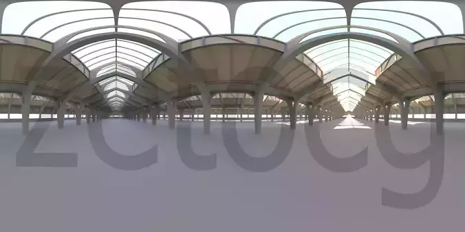 HDRI - Factory Hall Interior Texture