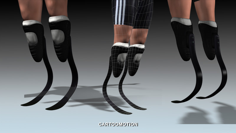 Athletic handicap Low-poly 3D model_3
