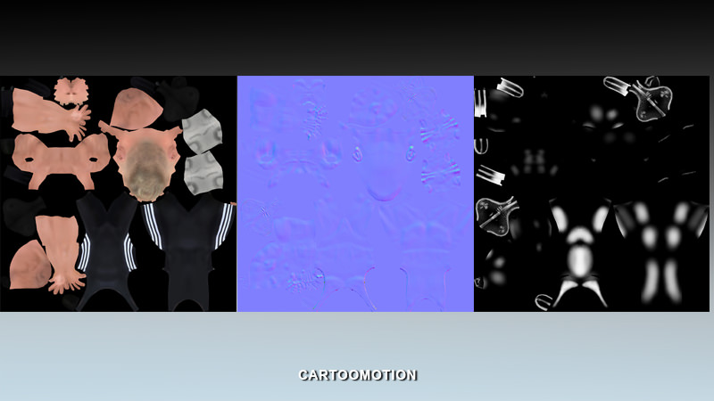 Athletic handicap Low-poly 3D model_6