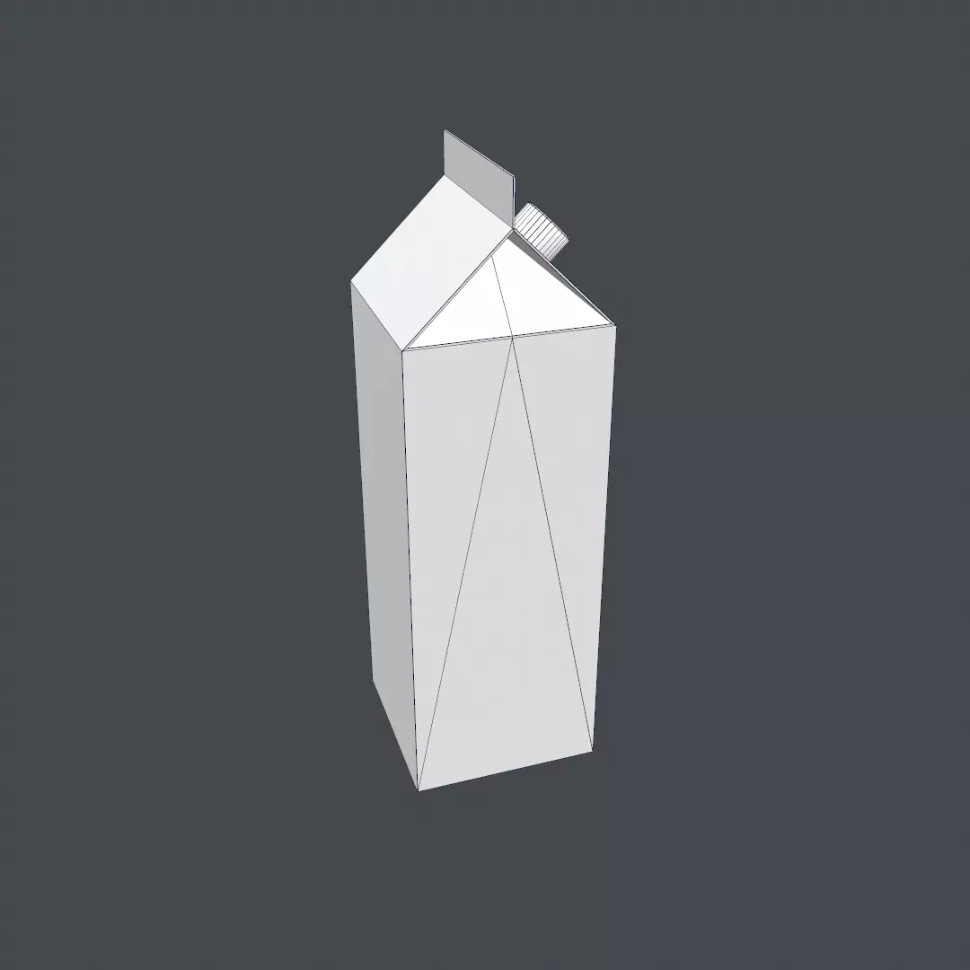 Free drink carton Free low-poly 3D model