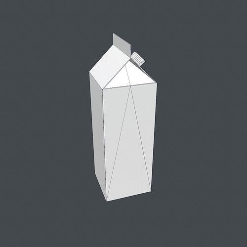 Free drink carton Free low-poly 3D model