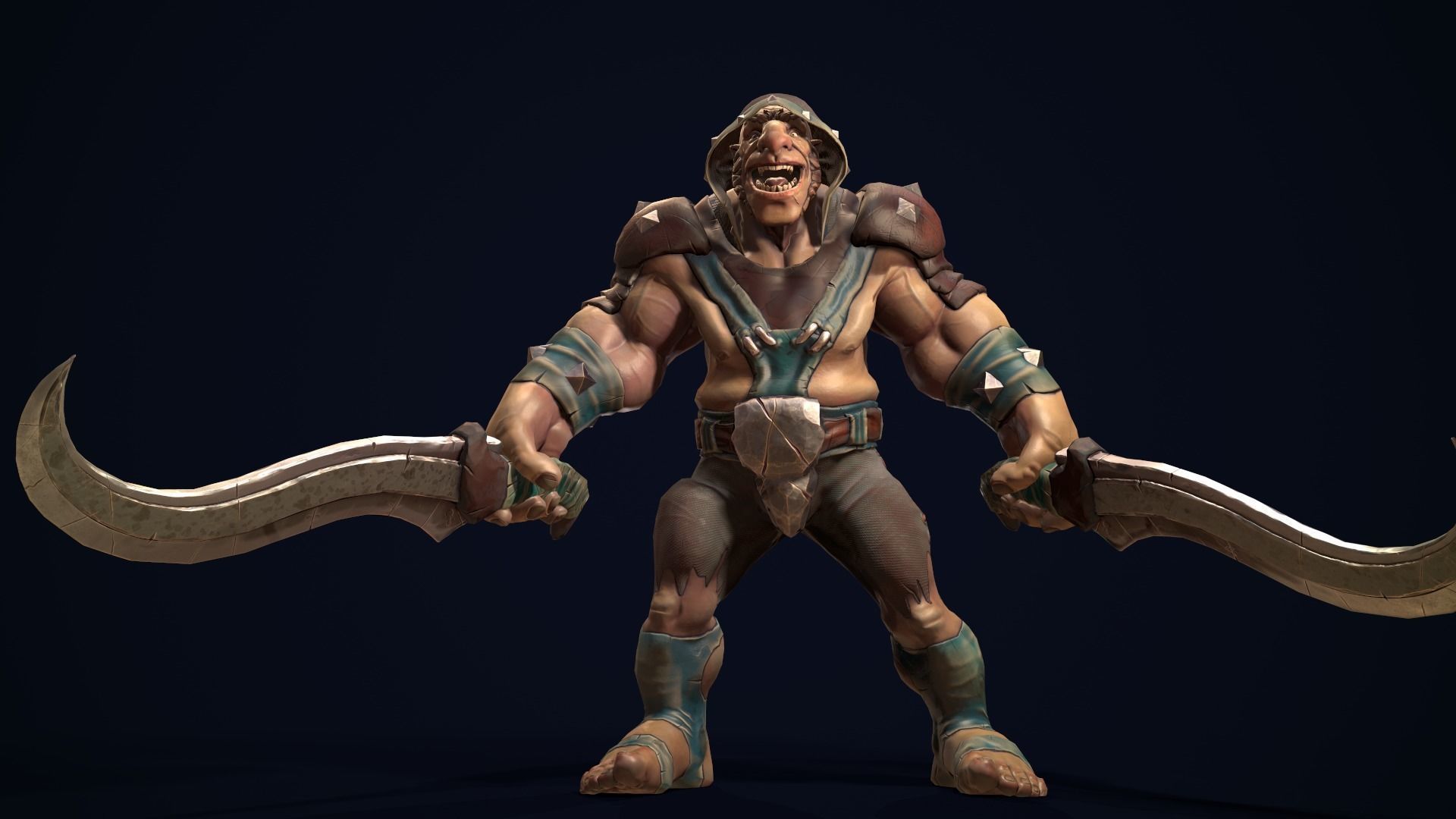 character Weasel Weldon Low-poly 3D model_8