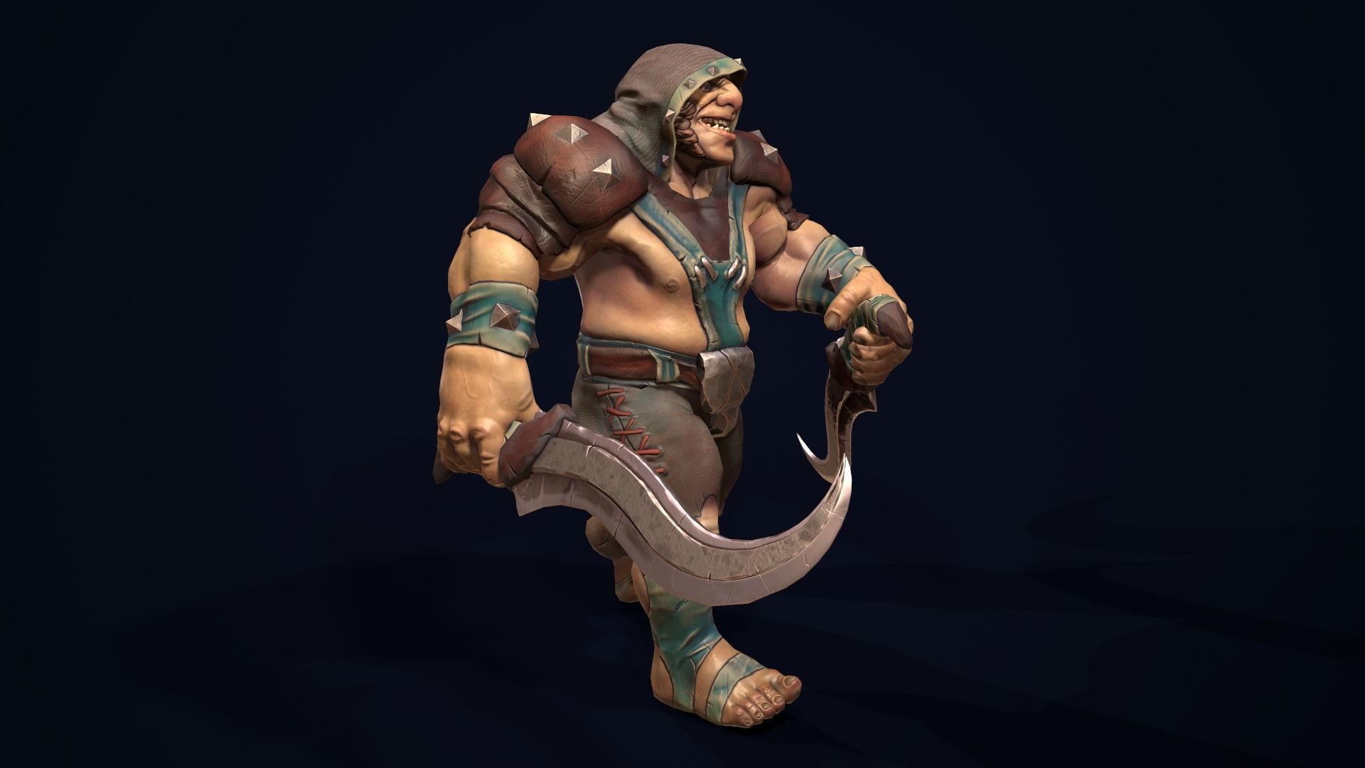 character Weasel Weldon Low-poly 3D model_2