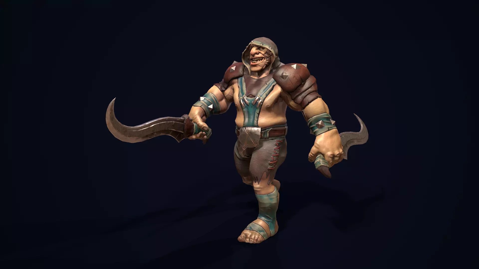 character Weasel Weldon Low-poly 3D model_0