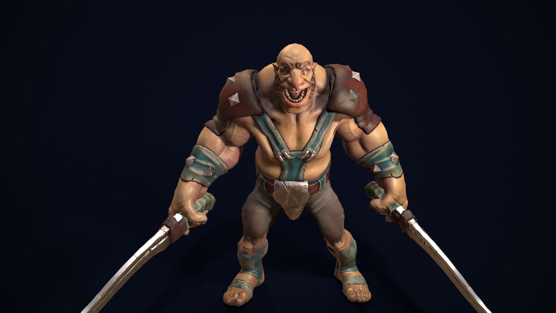 character Weasel Weldon Low-poly 3D model_12