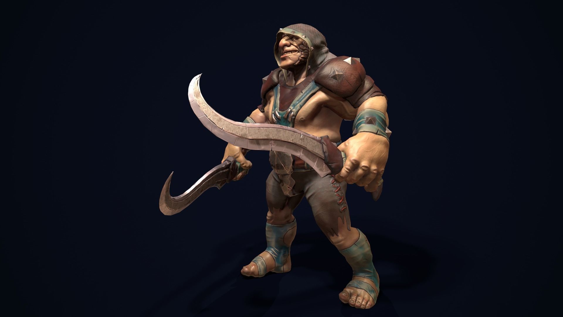 character Weasel Weldon Low-poly 3D model_4