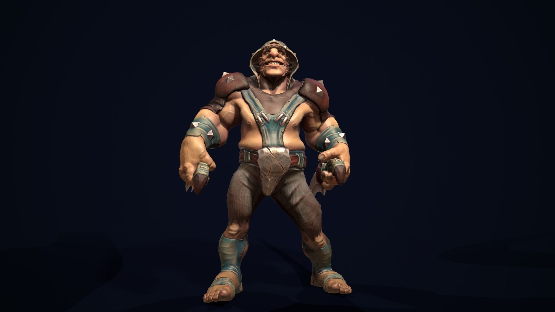 character Weasel Weldon Low-poly 3D model_3