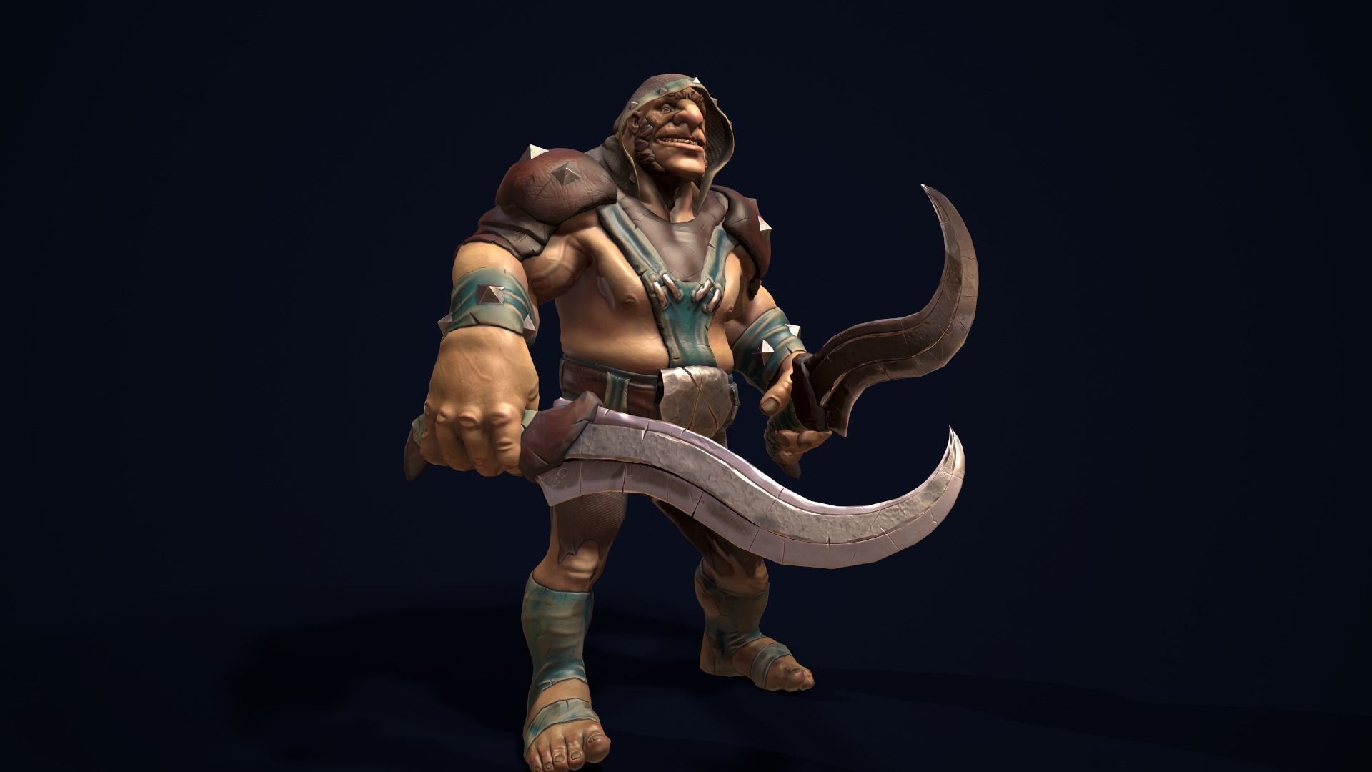 character Weasel Weldon Low-poly 3D model_9