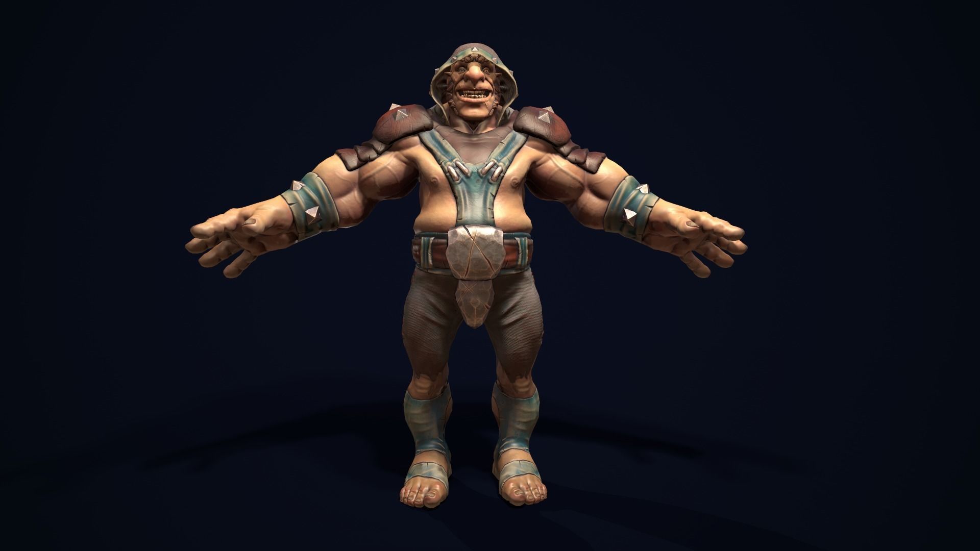 character Weasel Weldon Low-poly 3D model_6