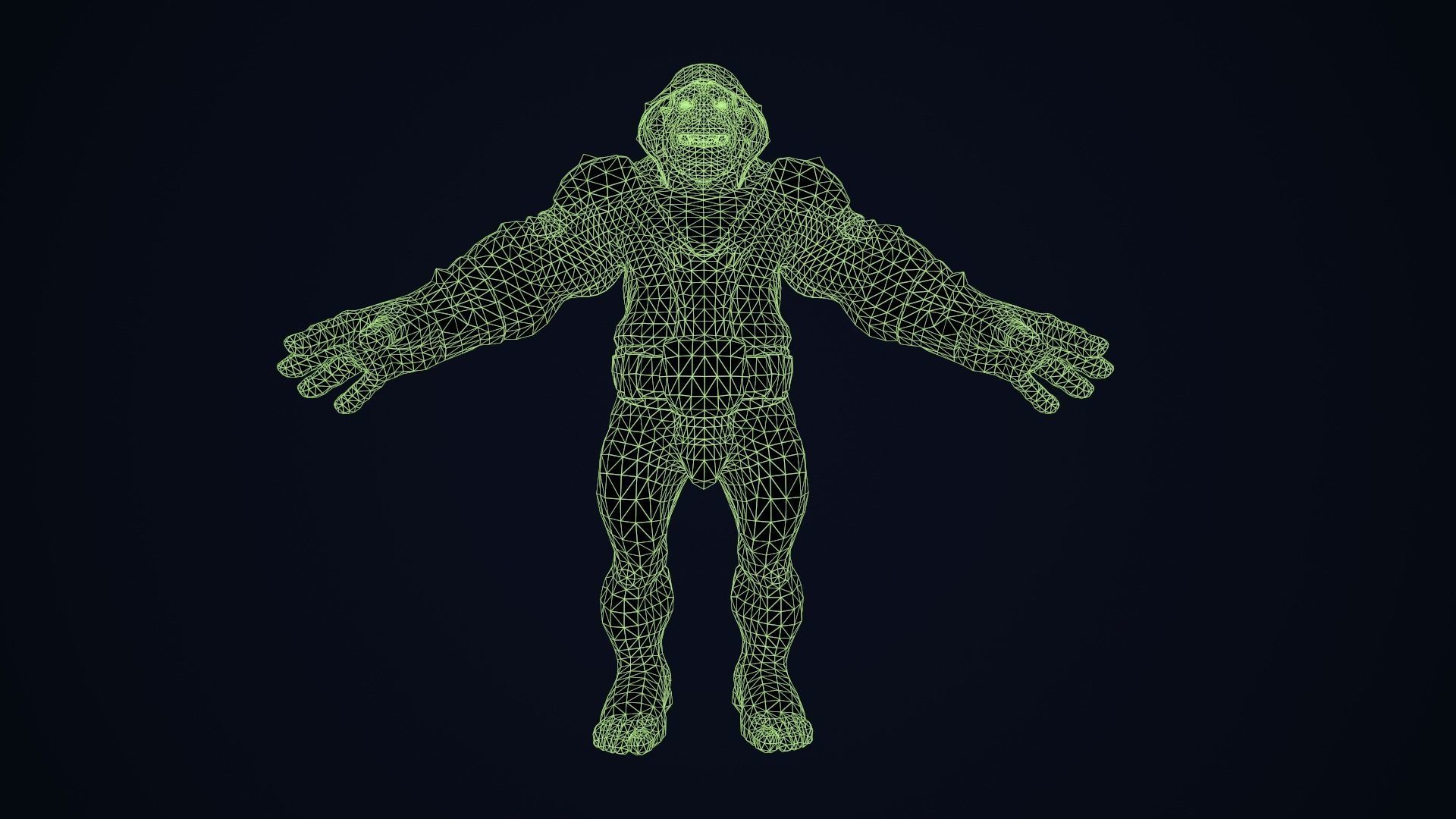 character Weasel Weldon Low-poly 3D model_13