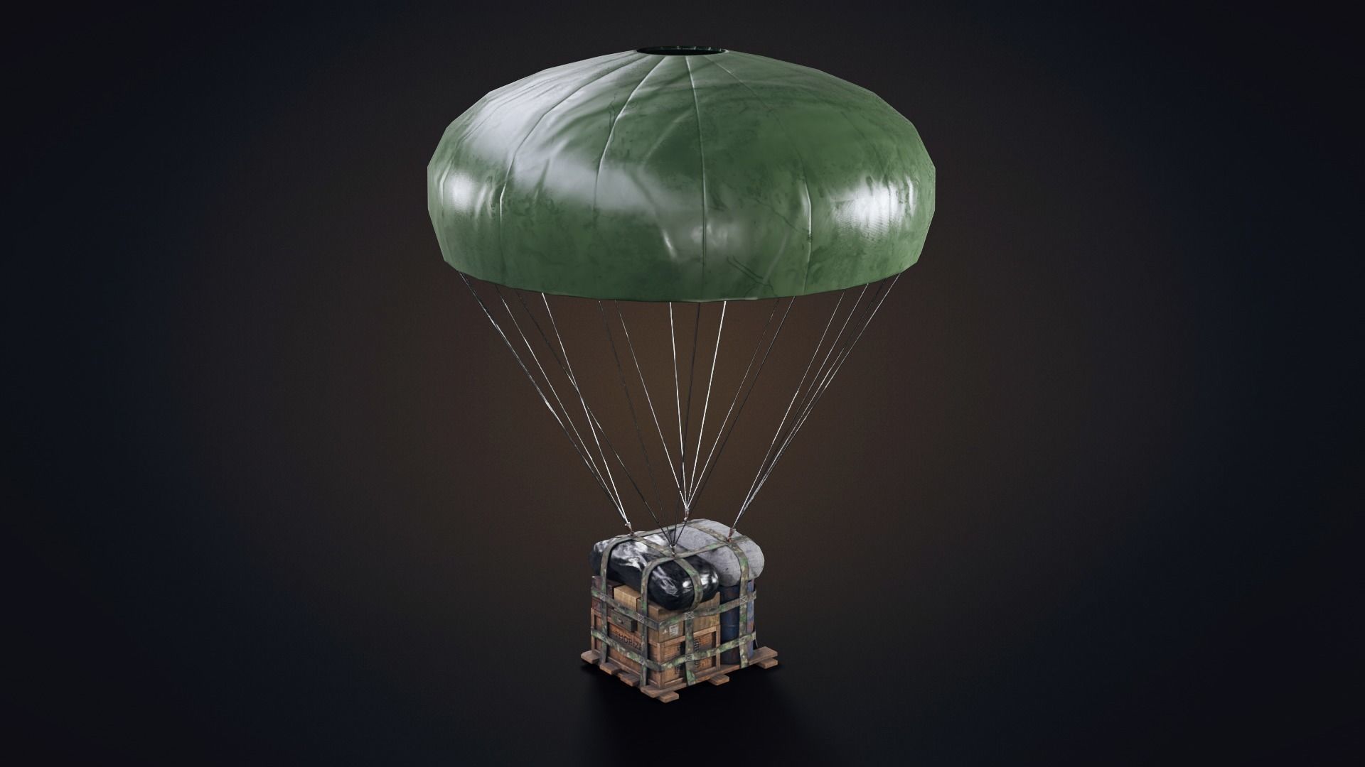Air Drop  Low-poly 3D model_9