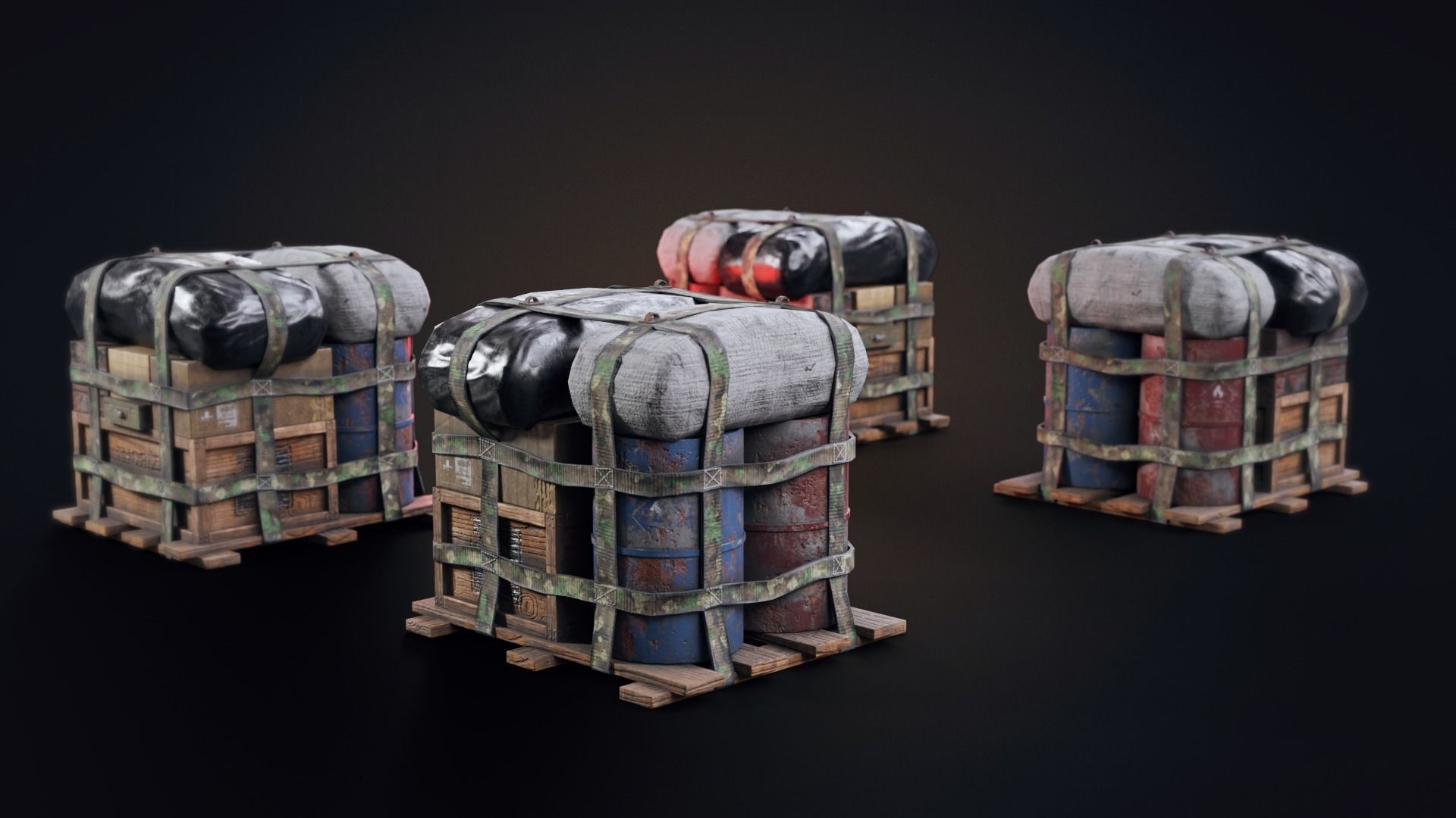Air Drop  Low-poly 3D model_4