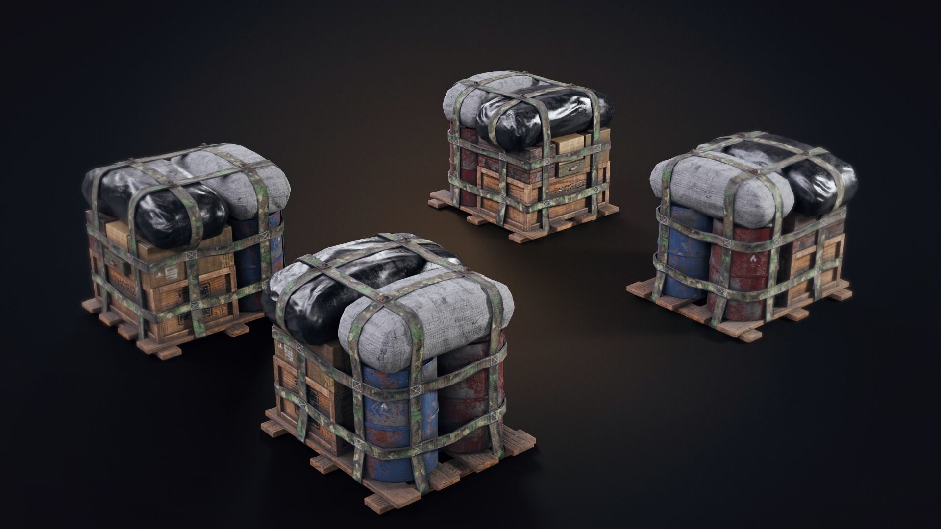 Air Drop  Low-poly 3D model_5