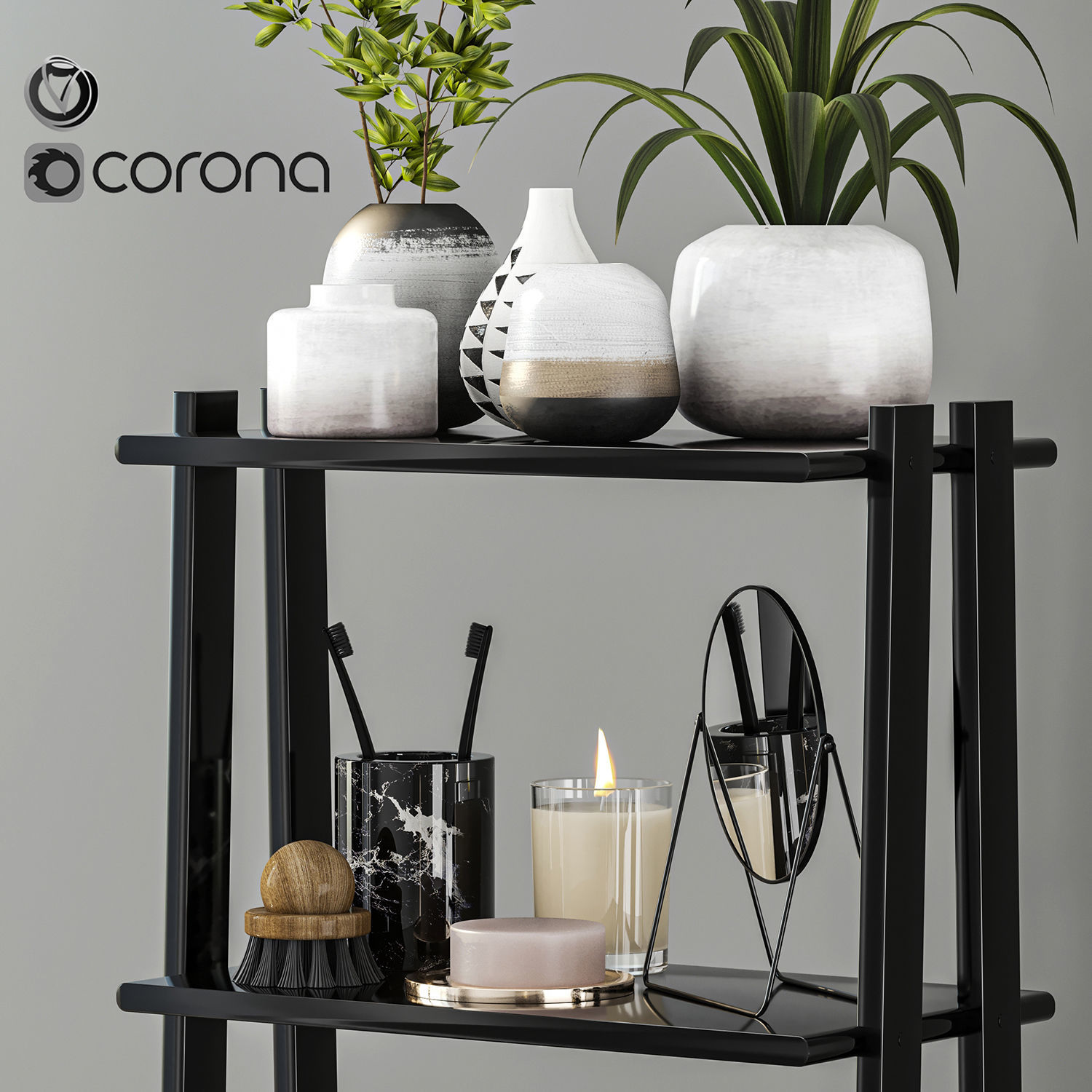 Bathroom accessories 3D model_2