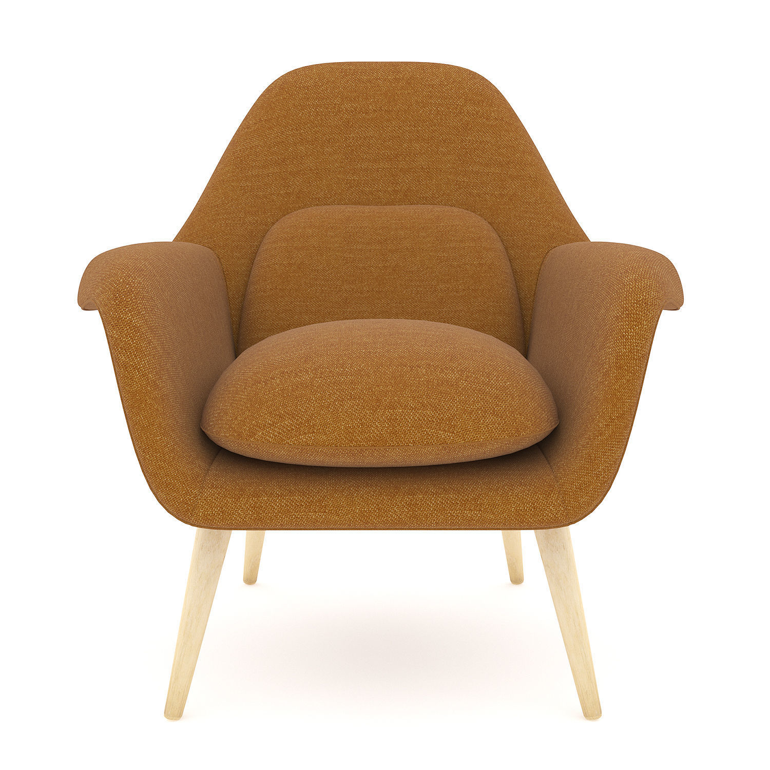 armchair pair of lounge chairs 3D model_1