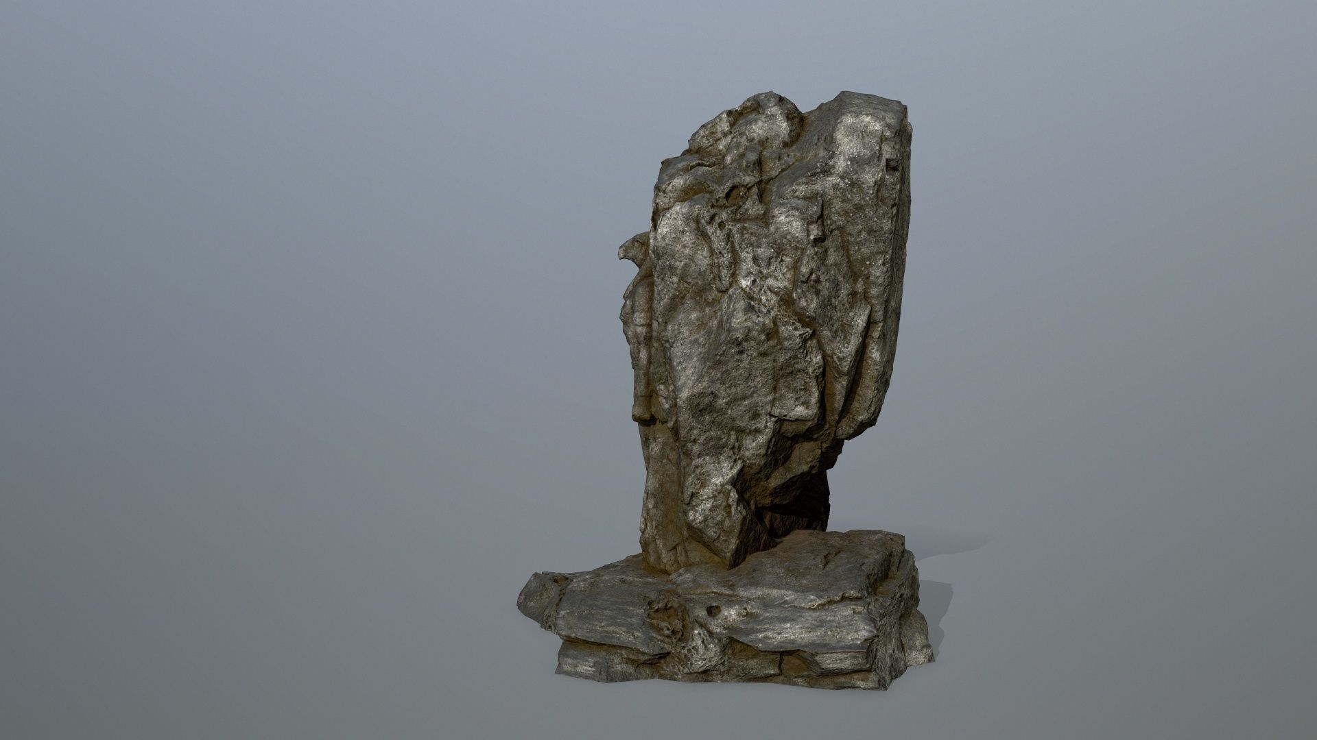 horus rock Low-poly 3D model_5