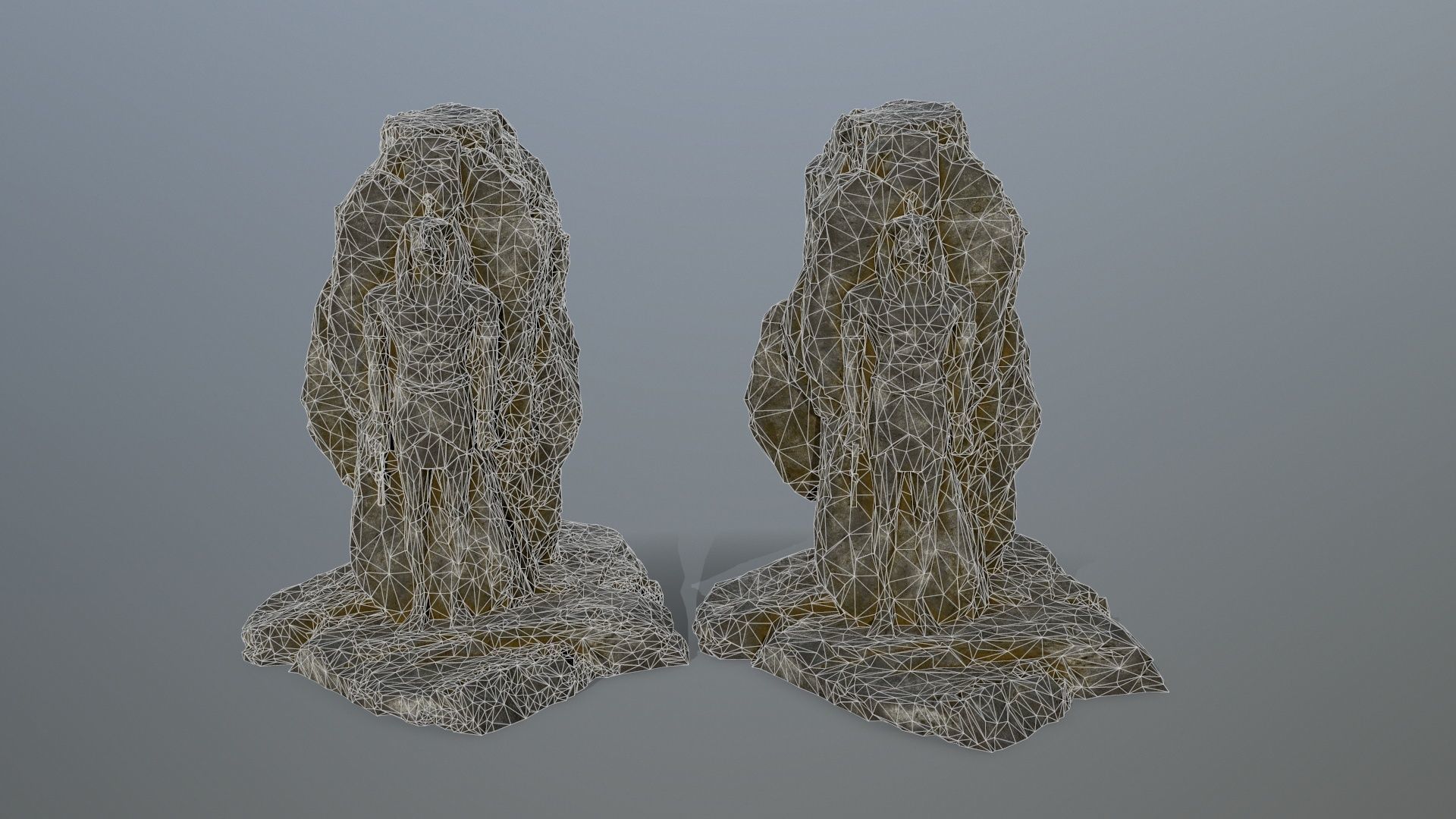 horus rock Low-poly 3D model_12