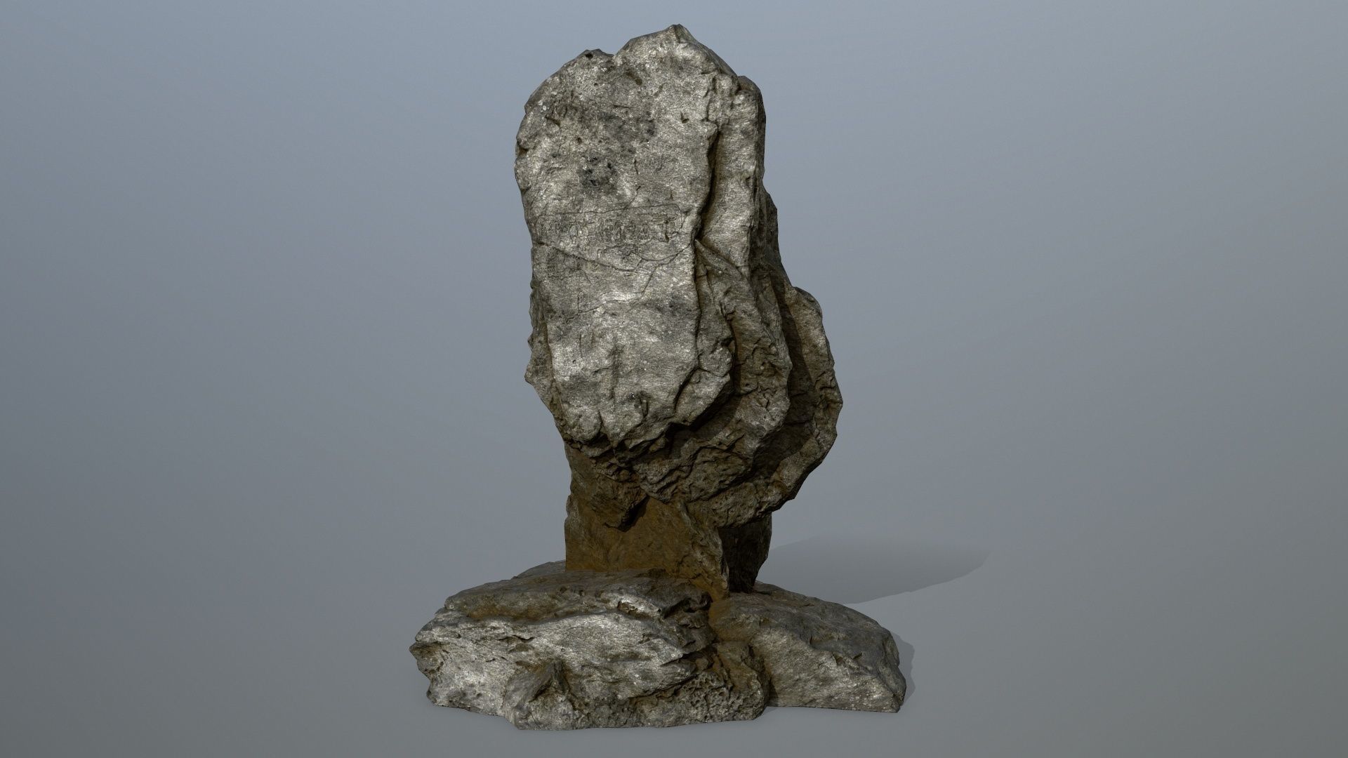 horus rock Low-poly 3D model_3