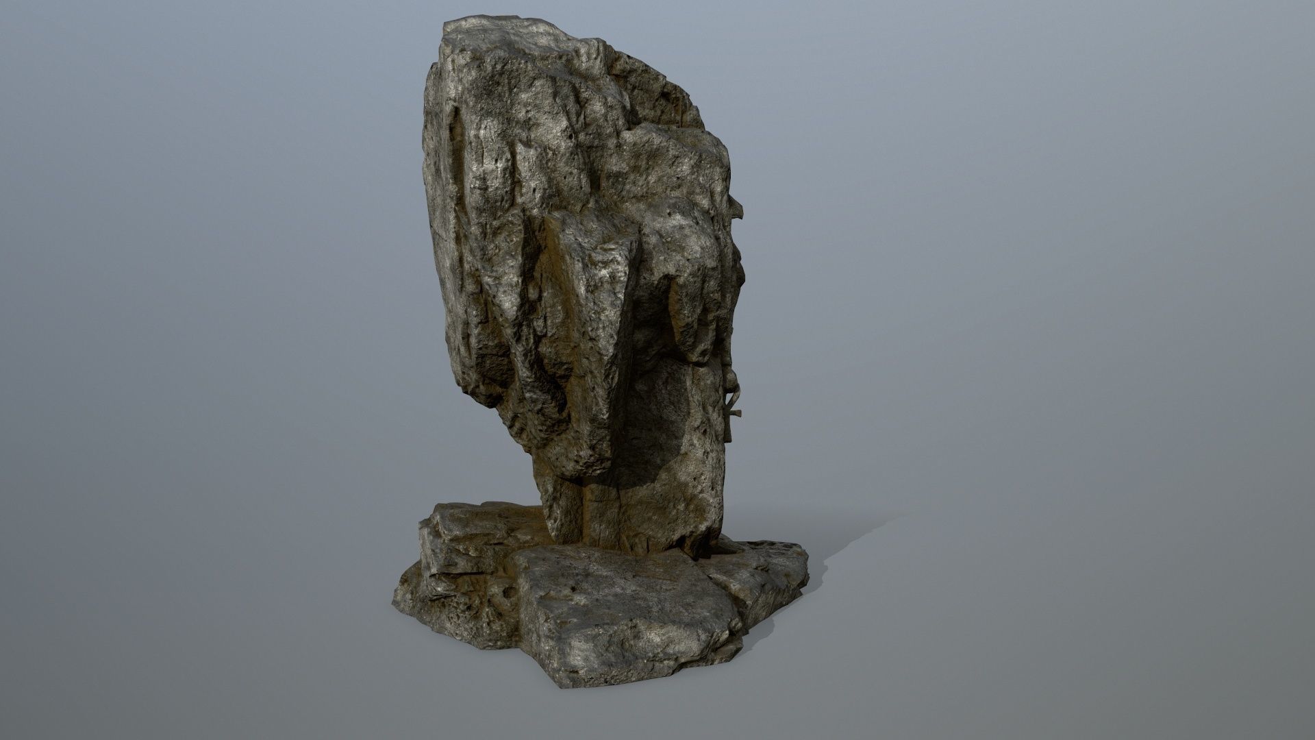 horus rock Low-poly 3D model_2