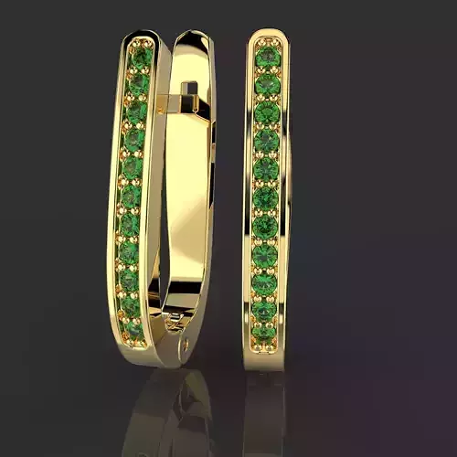 Jewelry earrings with stones 015ct Printable STL