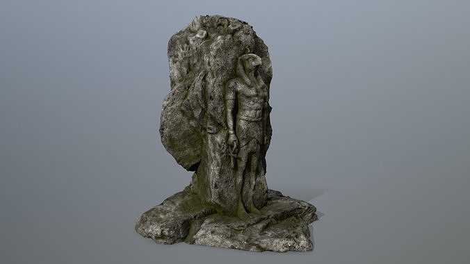 horus rock Low-poly 3D model