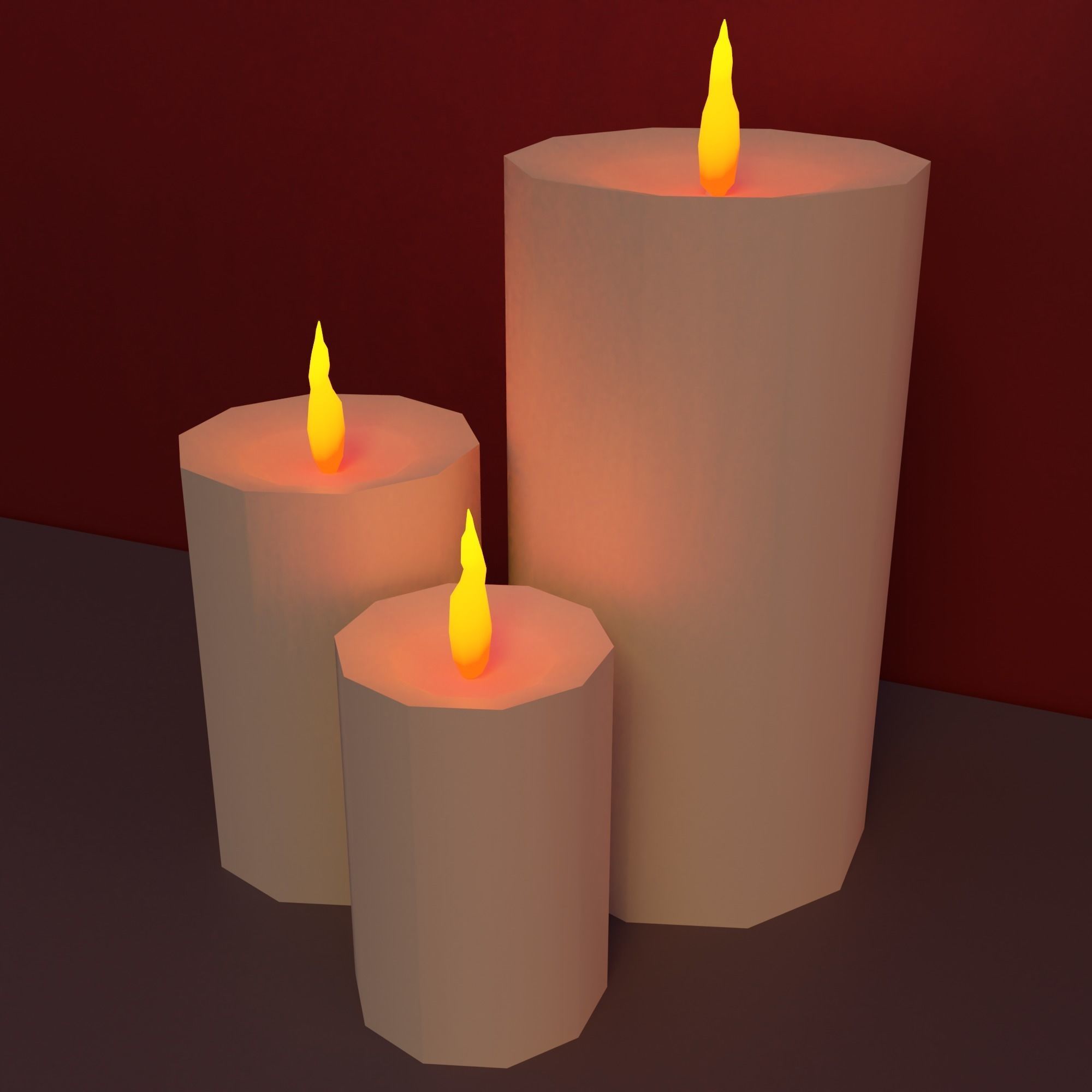 Christmas Living-room Low-poly 3D model_4
