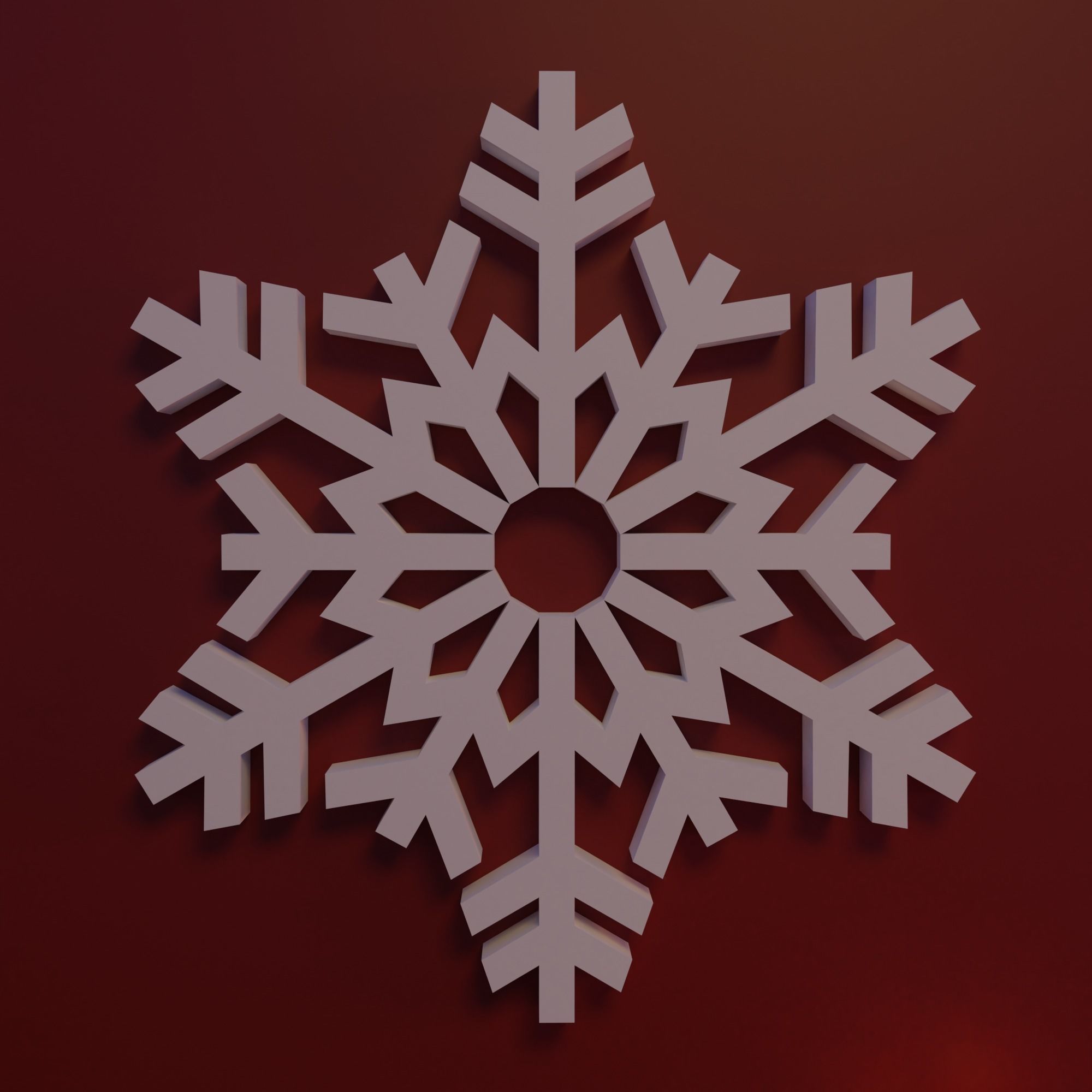 Christmas Living-room Low-poly 3D model_17