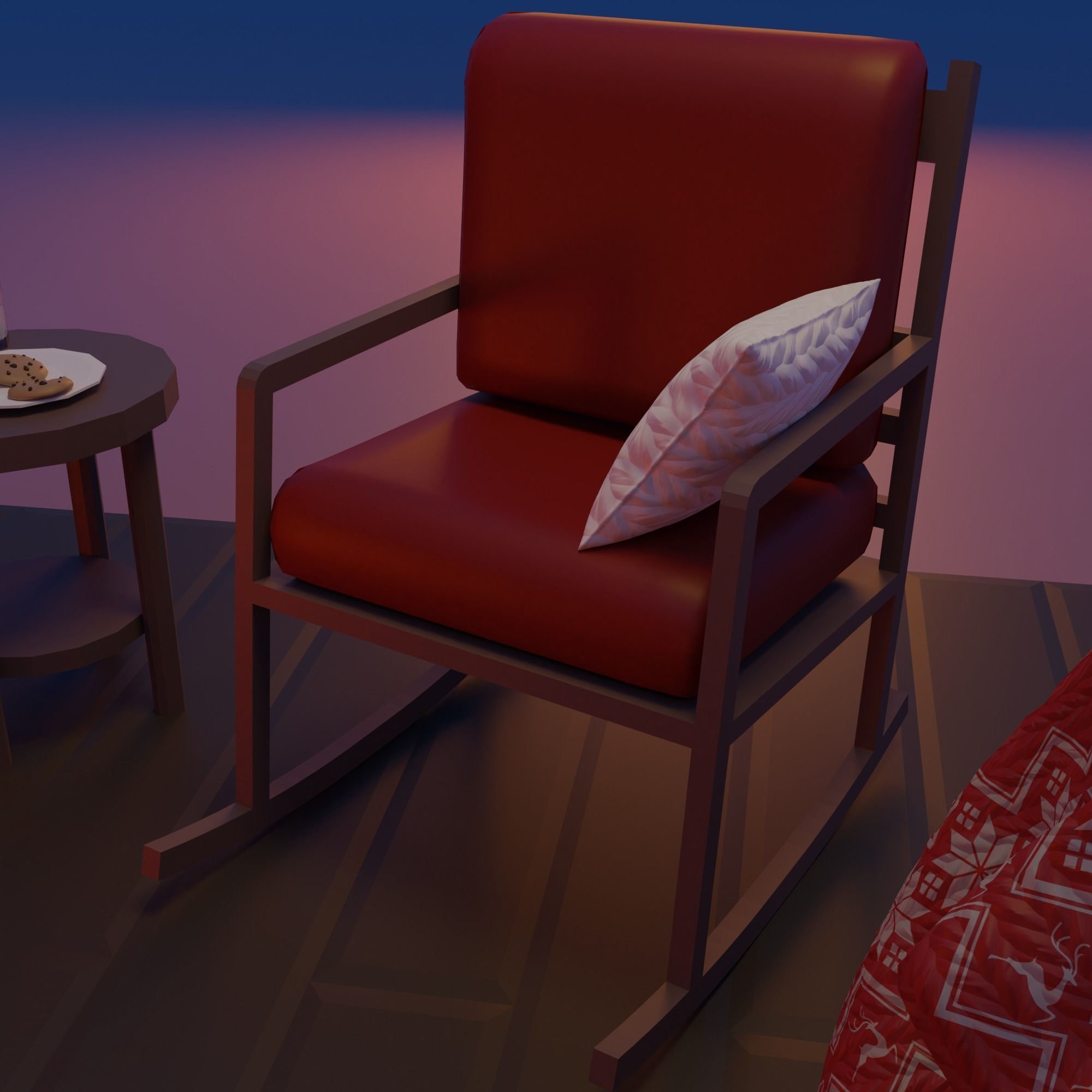 Christmas Living-room Low-poly 3D model_8