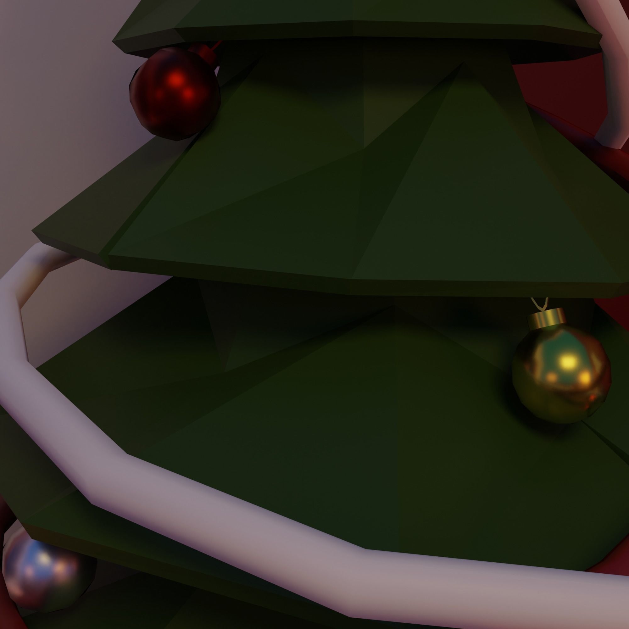 Christmas Living-room Low-poly 3D model_14