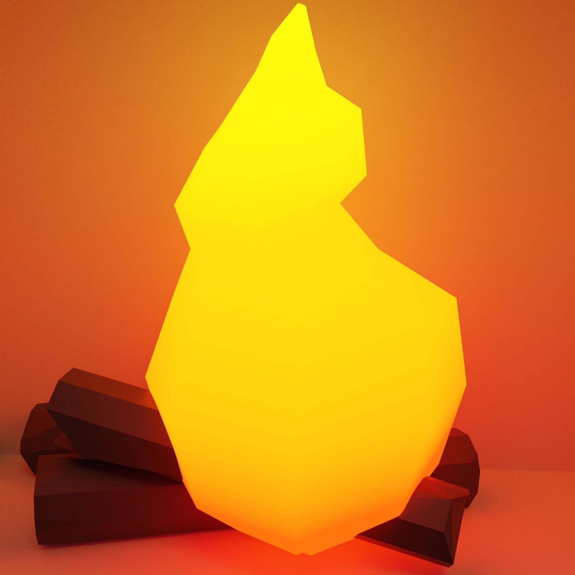 Christmas Living-room Low-poly 3D model_5