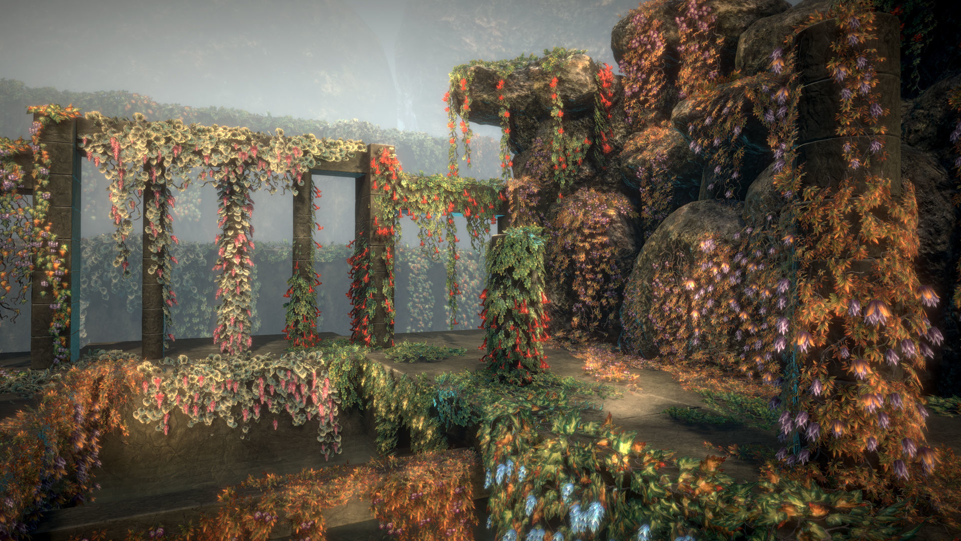 Flowering ivy Low-poly 3D model_2