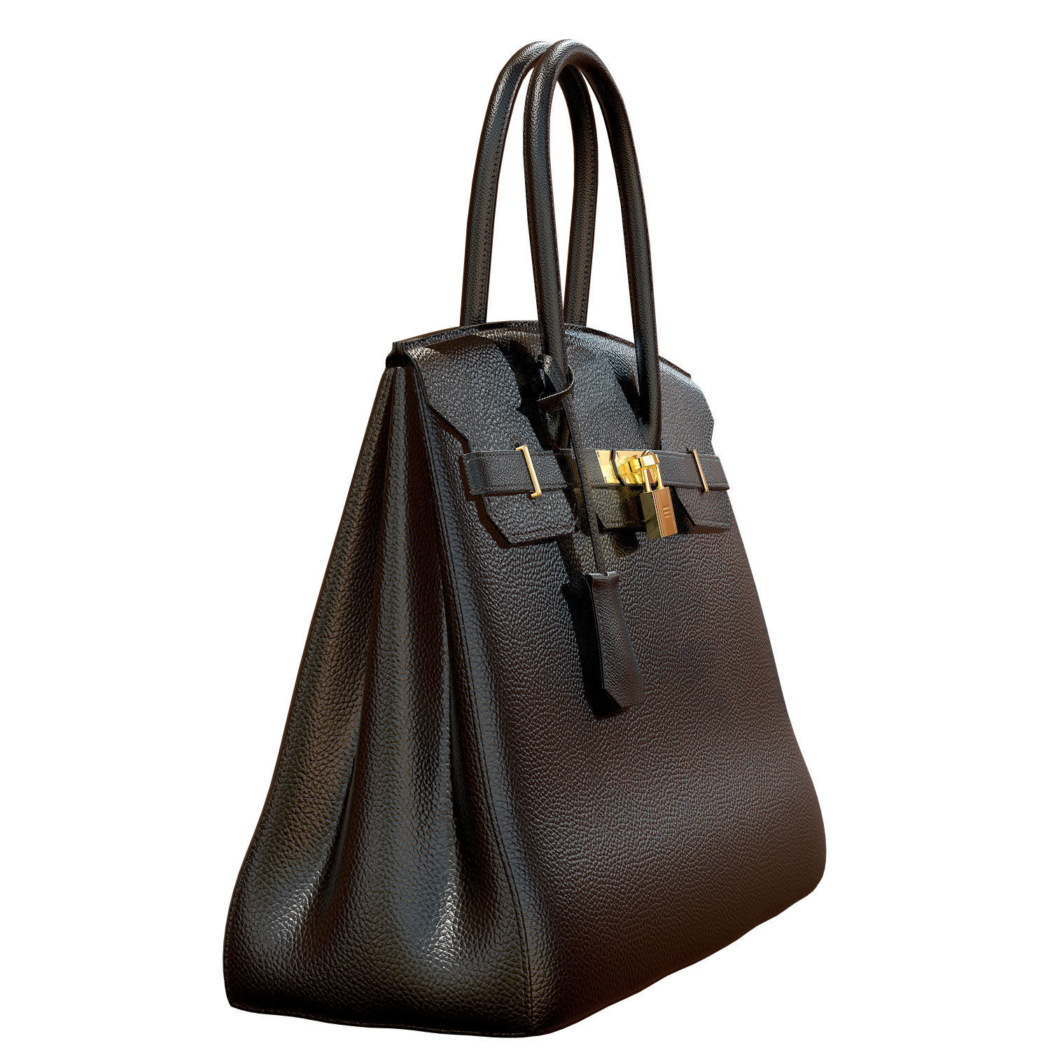 3D model Hermes Birkin Bag Black Leather VR / AR / low-poly | CGTrader